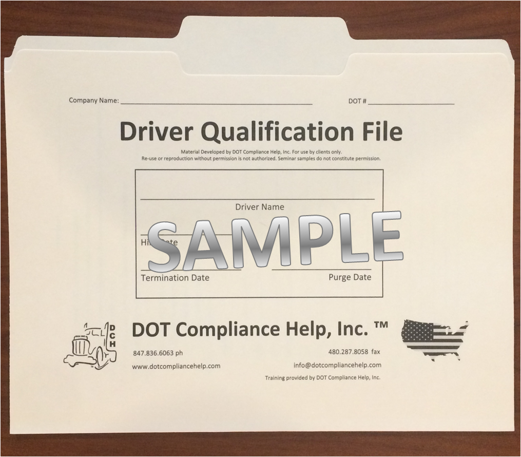 DQ Maintenance Accident Folders DOT Compliance Help, Inc.